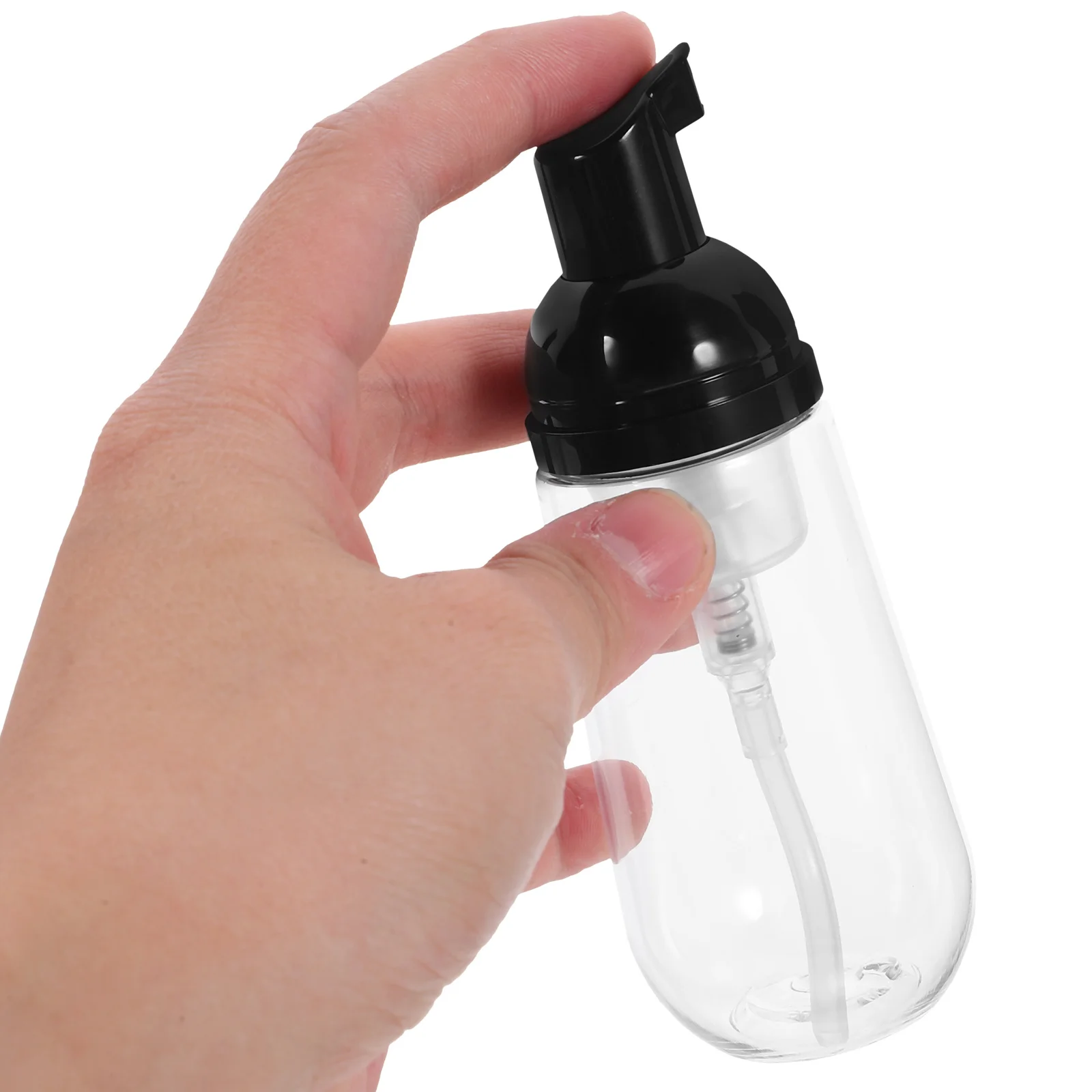 3 szt. podróżnych butelek z pompką do piany 60 ml, wielokrotnego użytku, przezroczysty dozownik do szamponu, płynu do mycia ciała, żelu do mycia twarzy, butelka z pompką do spieniania