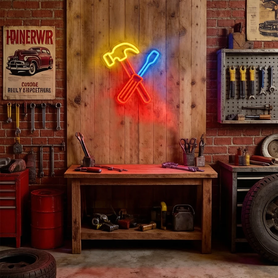 Maintenance Tools Neon Sign Fo - Best Tools For Workshop recension och pris