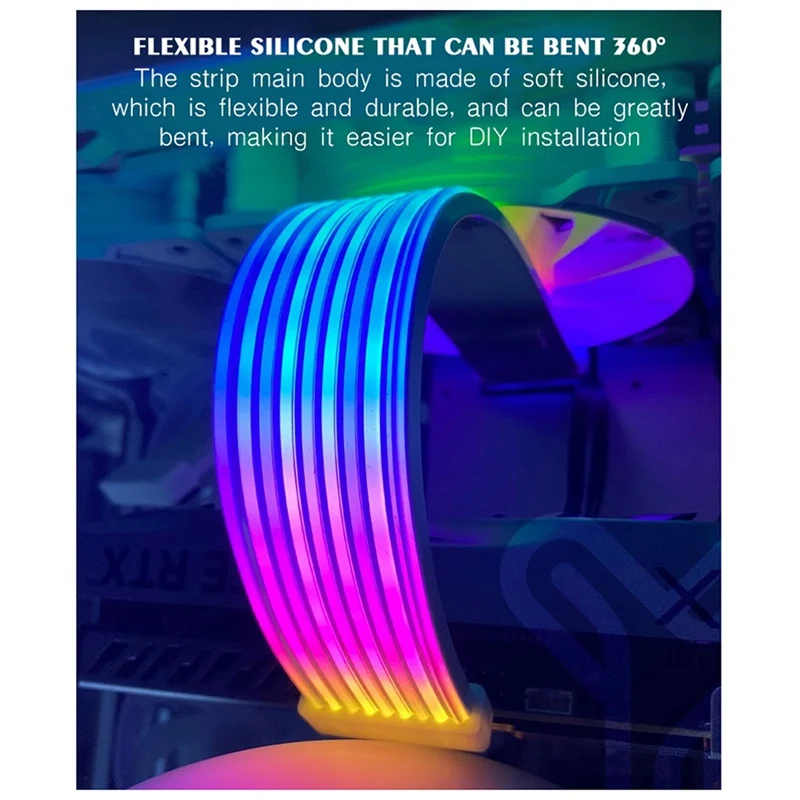 RGB LED Strip ARGB Sync Board for Computer Power Supply ATX 24PIN GPU Graphics Card 8Pin Cable Case X8-ELEC