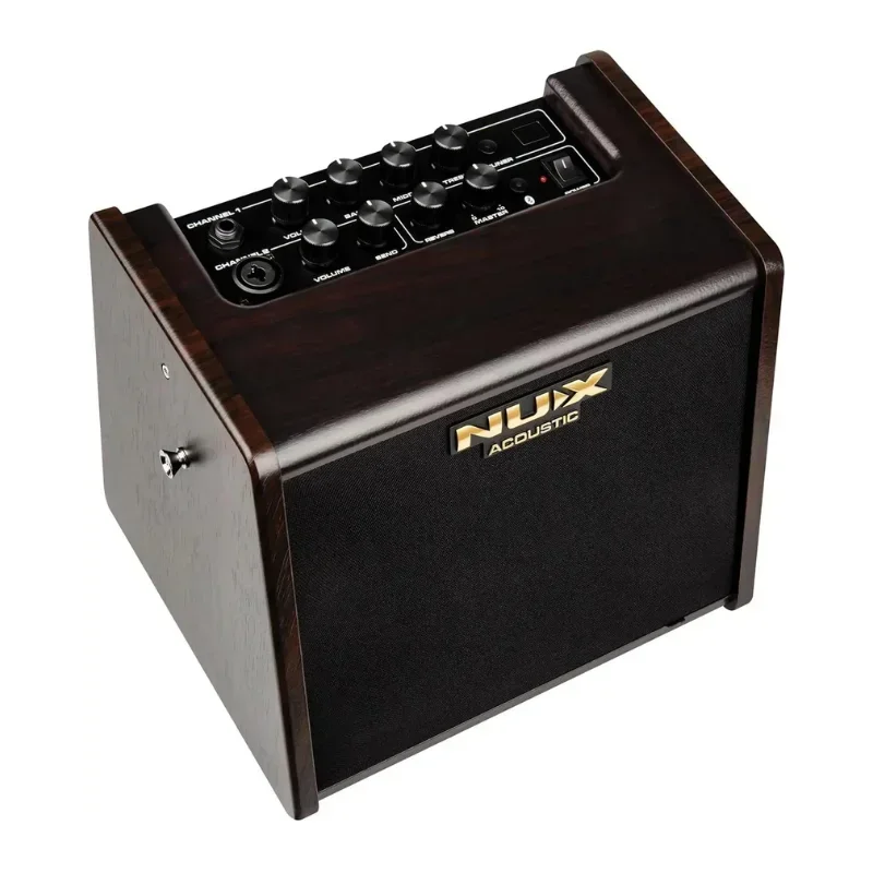 NUX AC-25 Portable Rechargeable Acoustic Guitar Amplifier Dual Channels Onboard Reverb Tuner Bluetooth Connectivity