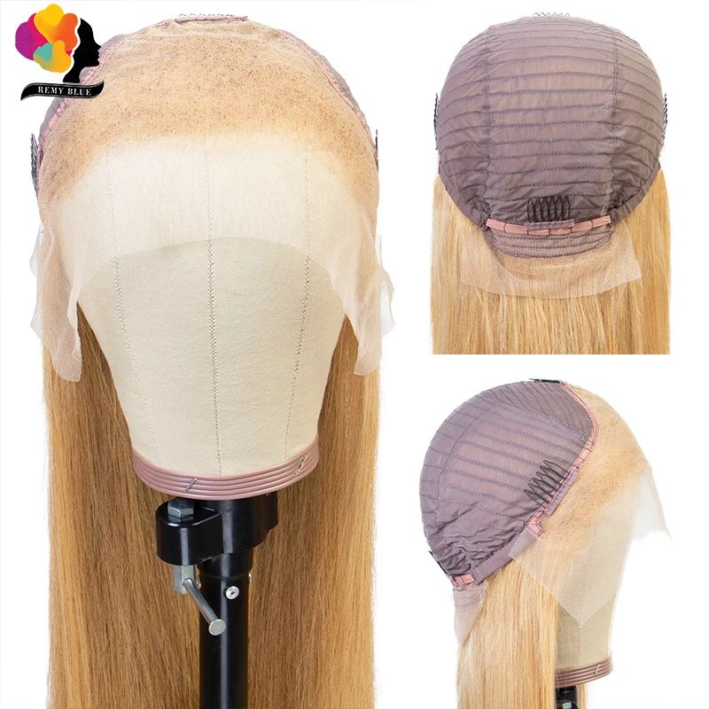 Honey Blonde #27 Human Hair Wigs Pre plucked 13X4 HD Lace Frontal Wig Human Hair Transparent Straight Lace Front Wigs For Women