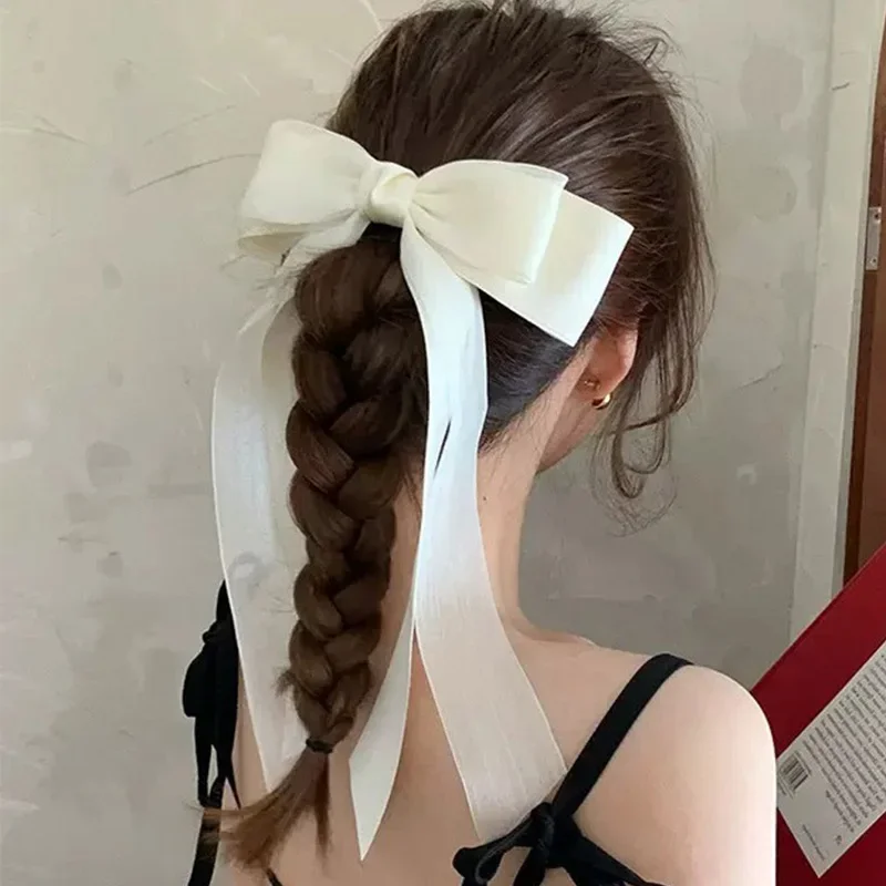 

Fashion Mesh Ribbon Bow Hair Clips for Women Girls Back Head Top Clip Hairpin Hairgrips Retro Hair Accessories