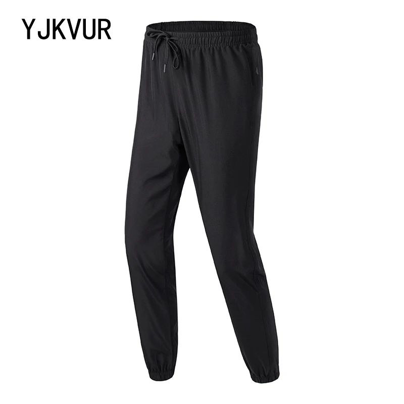 YJKVUR 5 Pack Men\'s Lightweight Hiking Pants Elastic Waist Quick Dry Running Pants With Zipper Pockets Sweatpants Gym Workout