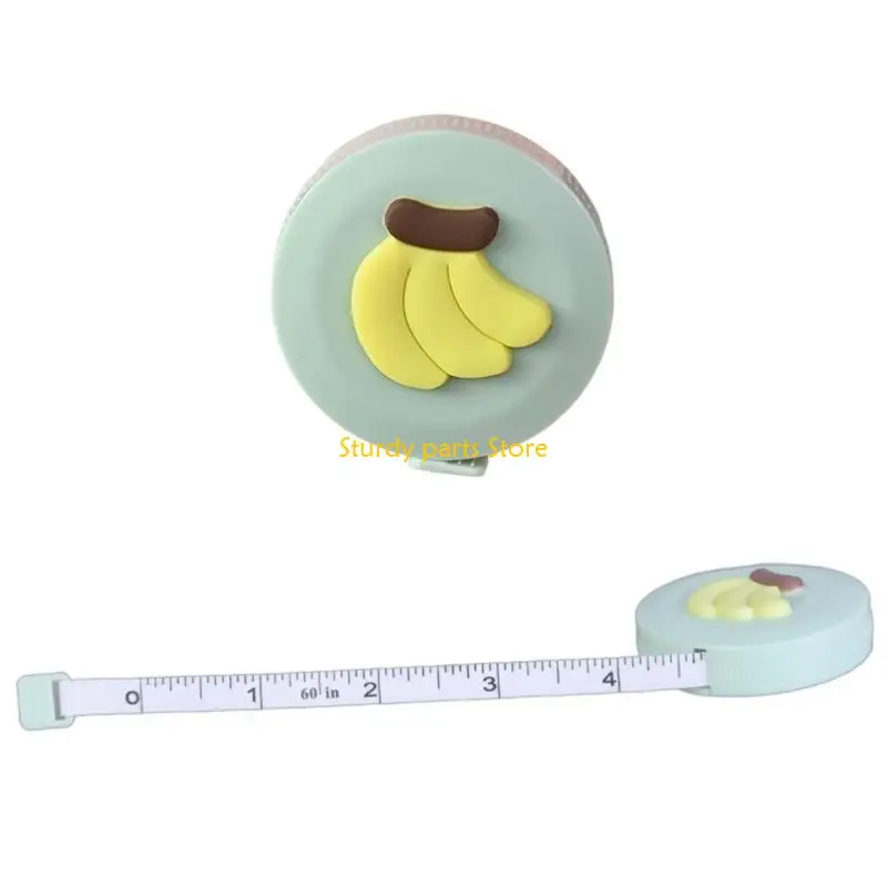 97QC Portable 150cm Circular Retractable Tape Measure Dengan Adorables untuk Siswa, Rumah Tangga, Profesional