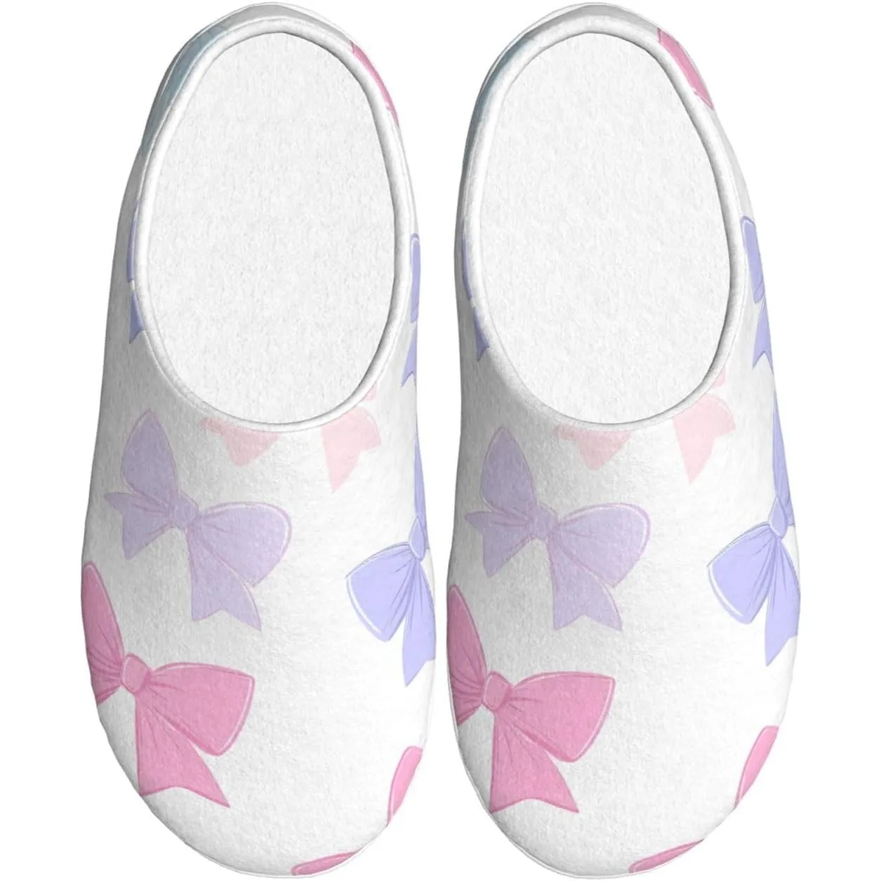 

Colorful Bows Women’s Cozy Slippers Soft Cotton Indoor & Outdoor House Slippers With Anti-Slip Sole