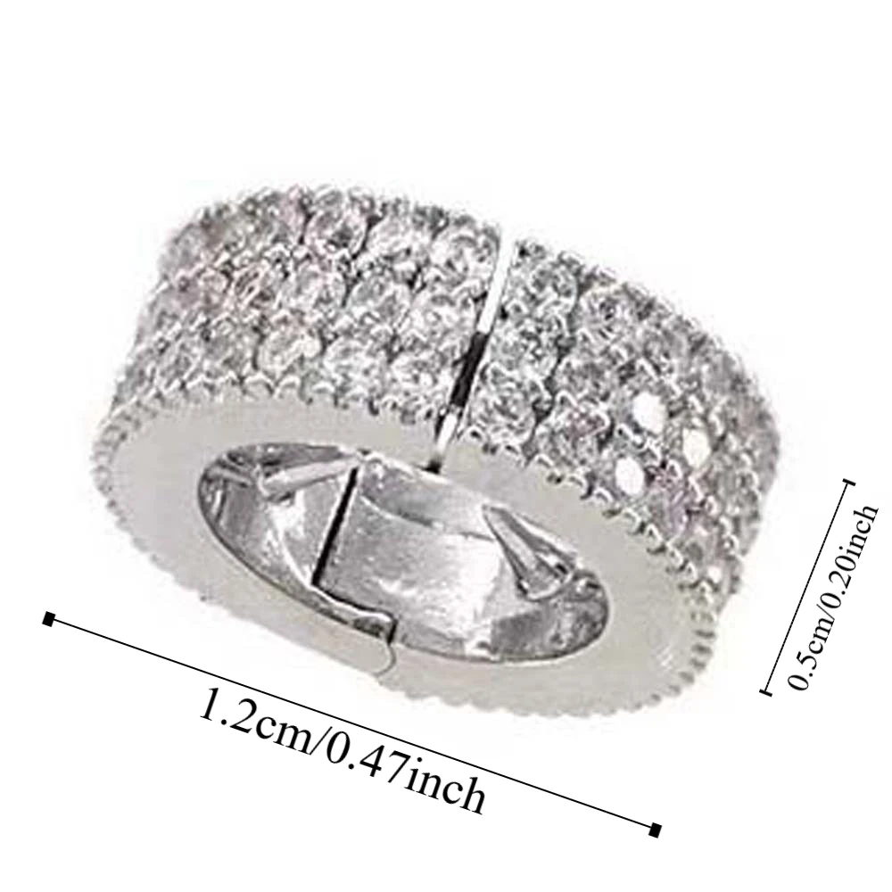 2/4/6 قطعة/المجموعة Y2K الشعر جديلة أنابيب الجوف خارج مقاطع معدنية الشعر الدائري ل الضفائر أغطية الرأس حجر الراين المجدل الخرز للضفائر