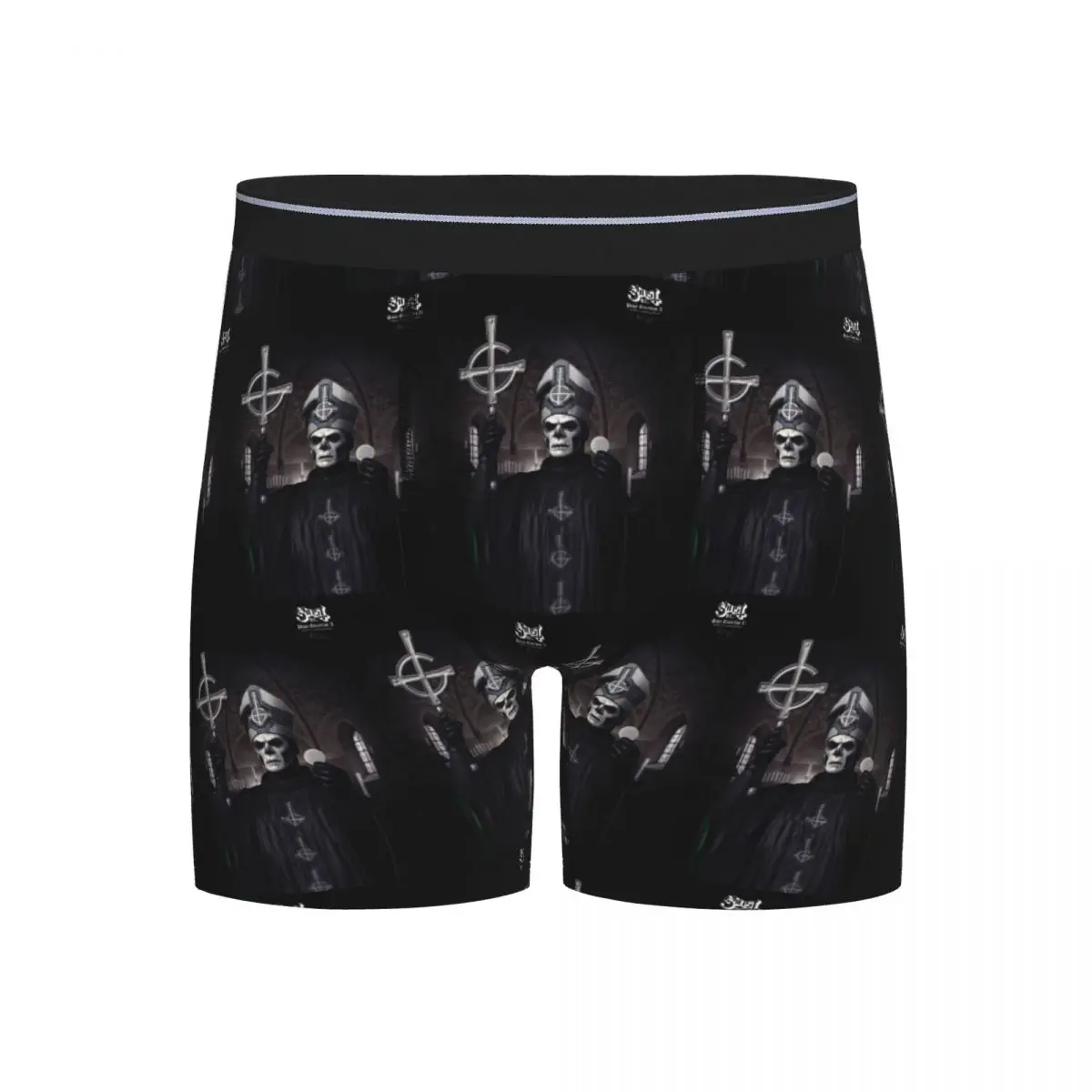 

Long Boxer Underpants Shorts Rock Band Ghost BC Panties Male Comfortable Underwear for Homme Man Boyfriend Gift