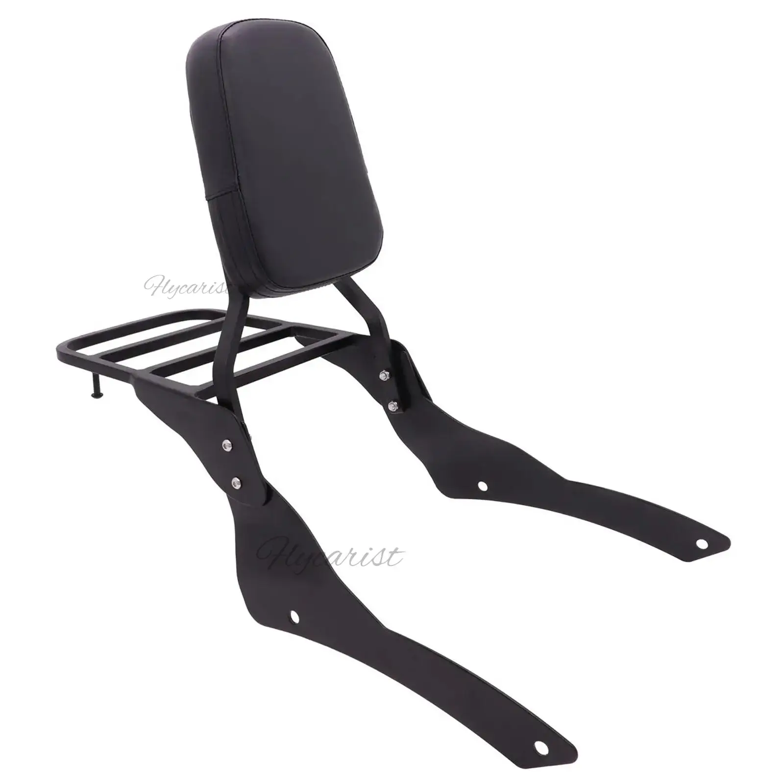 Backrest Sissy Bar Luggage Rear Rack For Yamaha V Star XVS 400 650 Classic 1998-2013