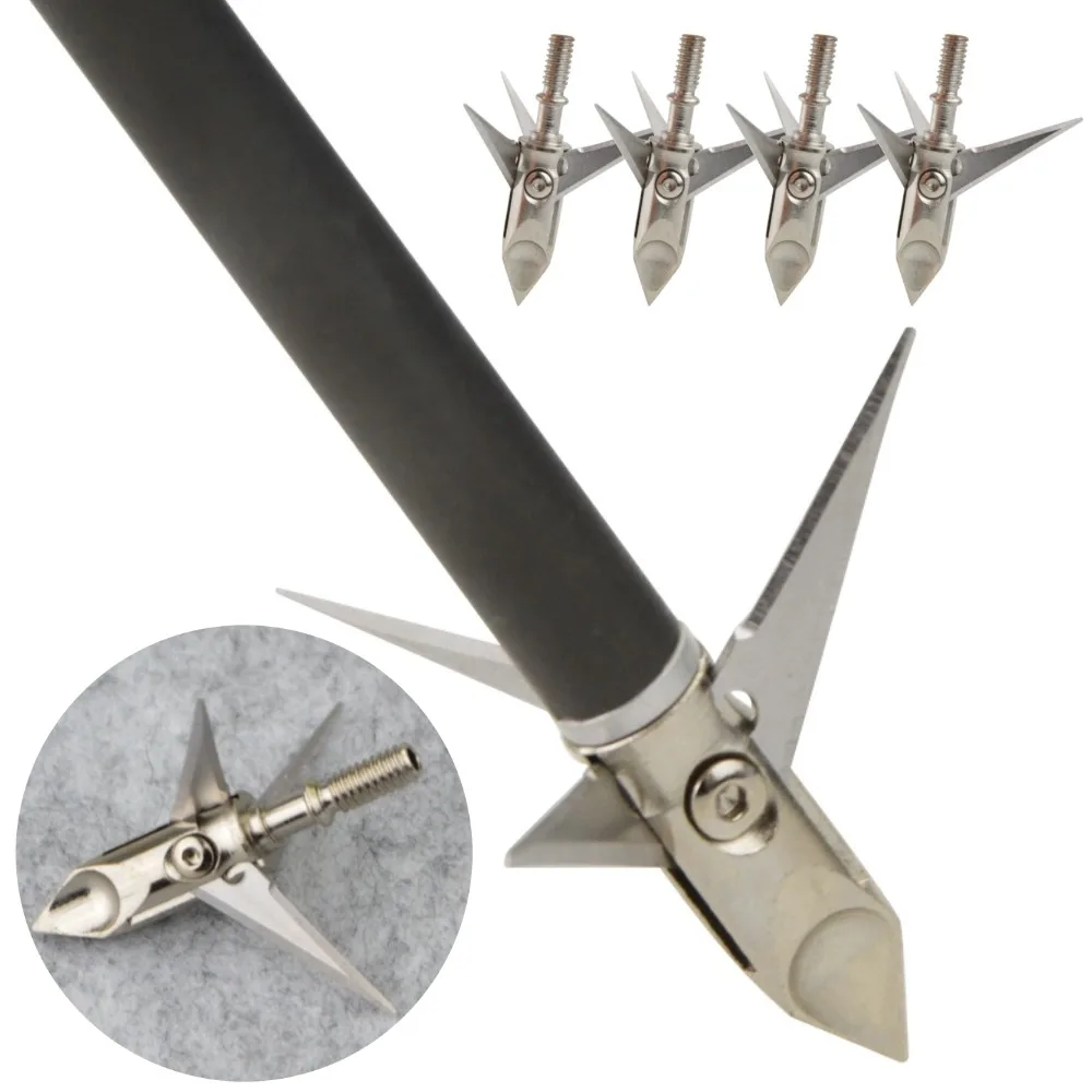 

12pcs 100Grain Archery Broadheads 3 Blades Stainless Steel Arrowheads Arrow Tips for Compound Recurve Bow and Arrow Accessories