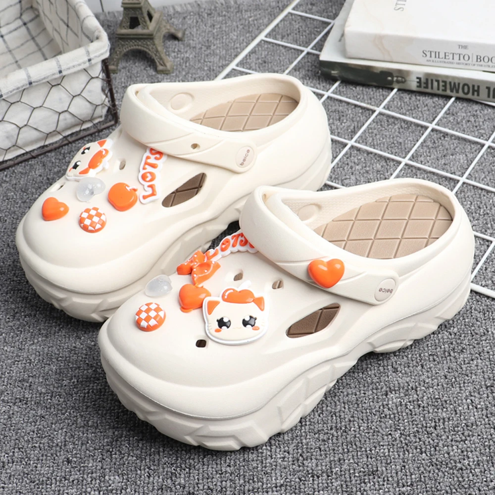 Summer Women Sandals Thick Bottom Home Slides Women Clogs Soft EVA Dry Wedges Platform Garden Shoes Beach Sandals Slippers