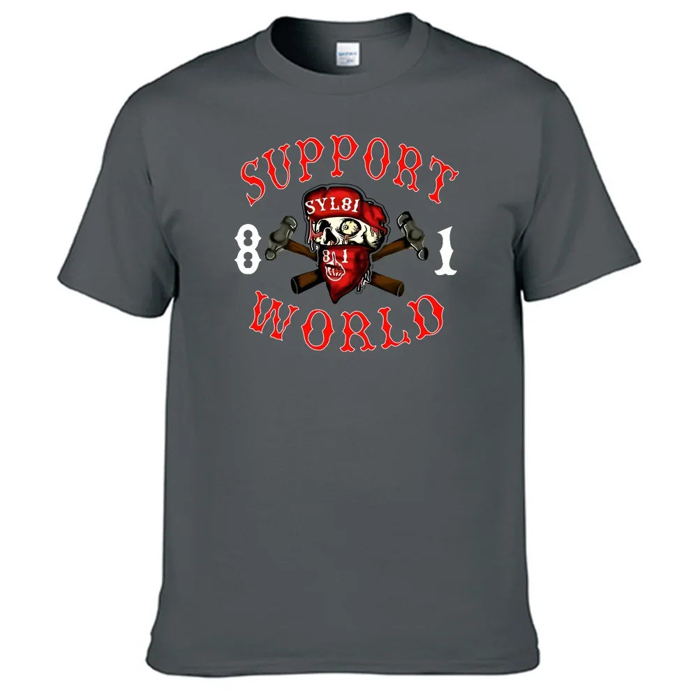 Support 81 World Hells Angels T Shirt Unisex 100% Cotton Top Sales Shirt N02