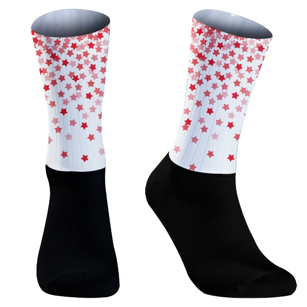 New 1 pairs of  cycling anti-skid sports socks and football socks Love Cycling socks