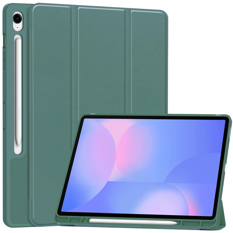 

Чехол для Samsung Galaxy Tab S10 FE S9 FE 10,9 дюйма, тройная подставка, чехлы для планшетов из ТПУ для Galaxy Tab S9, чехол 2023, с держателем для карандашей