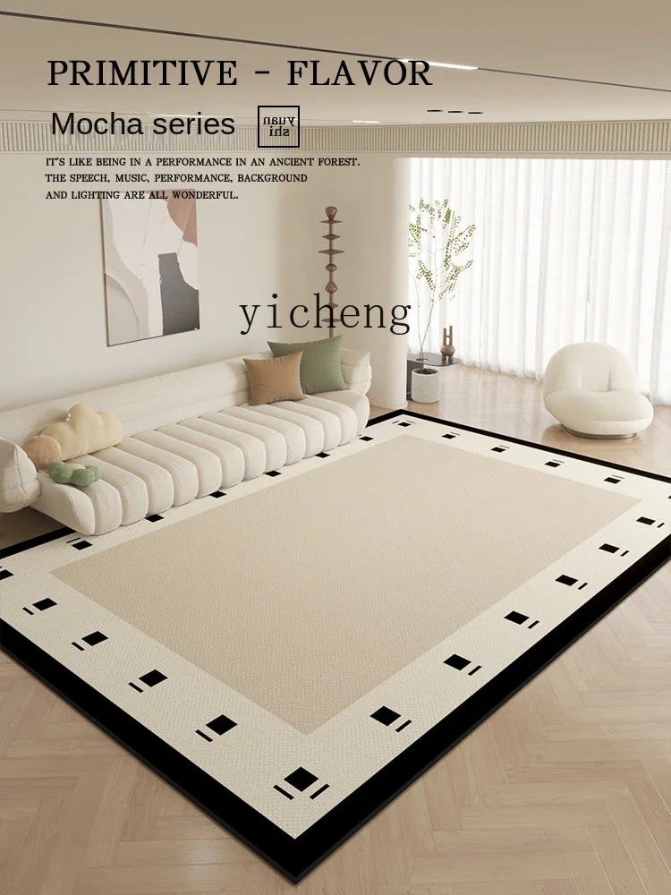 ZZXL French Carpet Living Room Advanced Light Luxury Table Carpet Floor Mat Bedroom Carpet