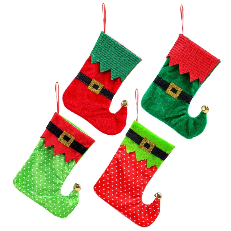 

Christmas Stockings for Family Celebration Adjustable Waist Hanging Socks Charm