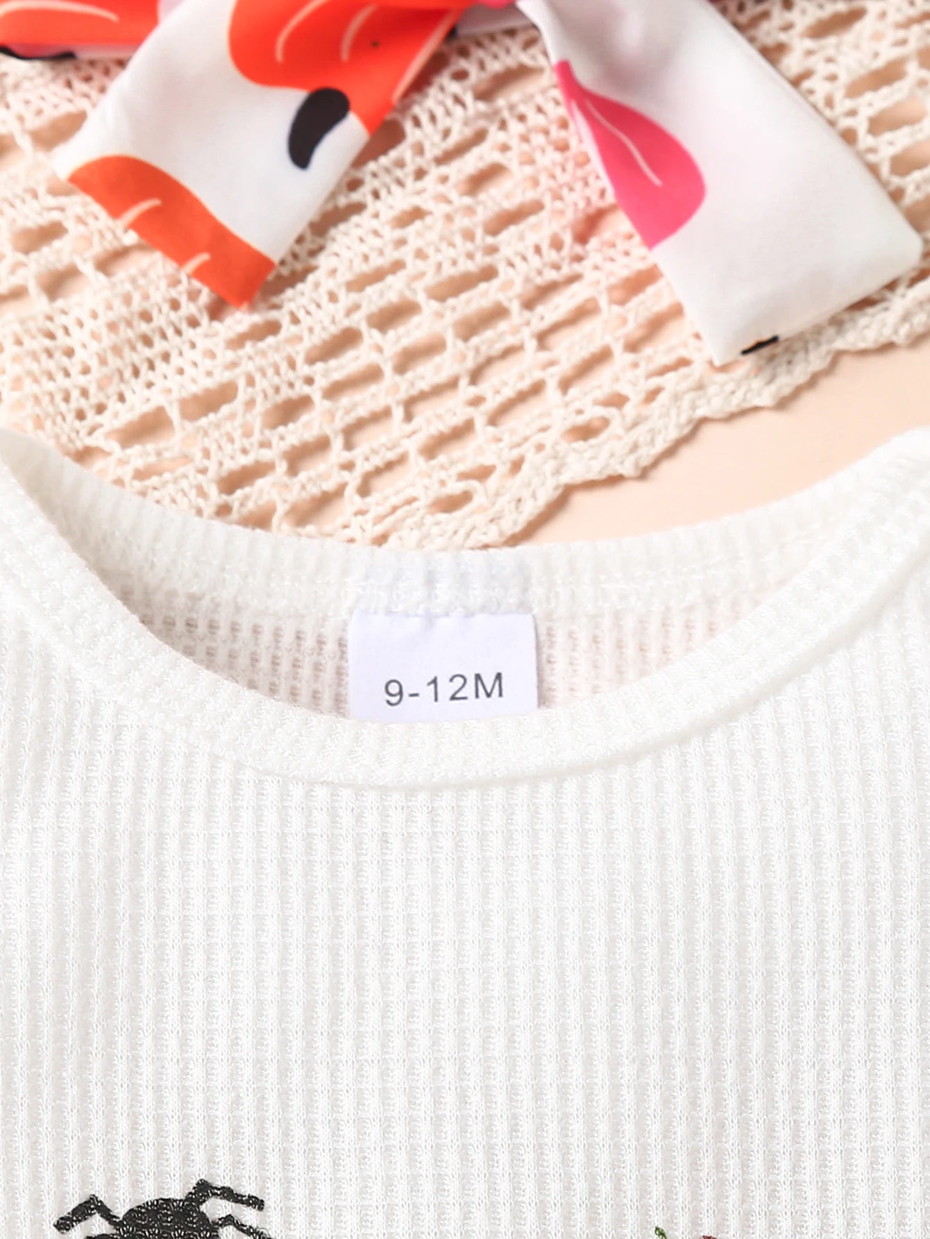 0-18 Months Newborn Baby Girl Outfits Cute Long Sleeve Bodysuit+Pumpkin Print Shorts+Headband+Stockings 4 PCS Halloween Costume