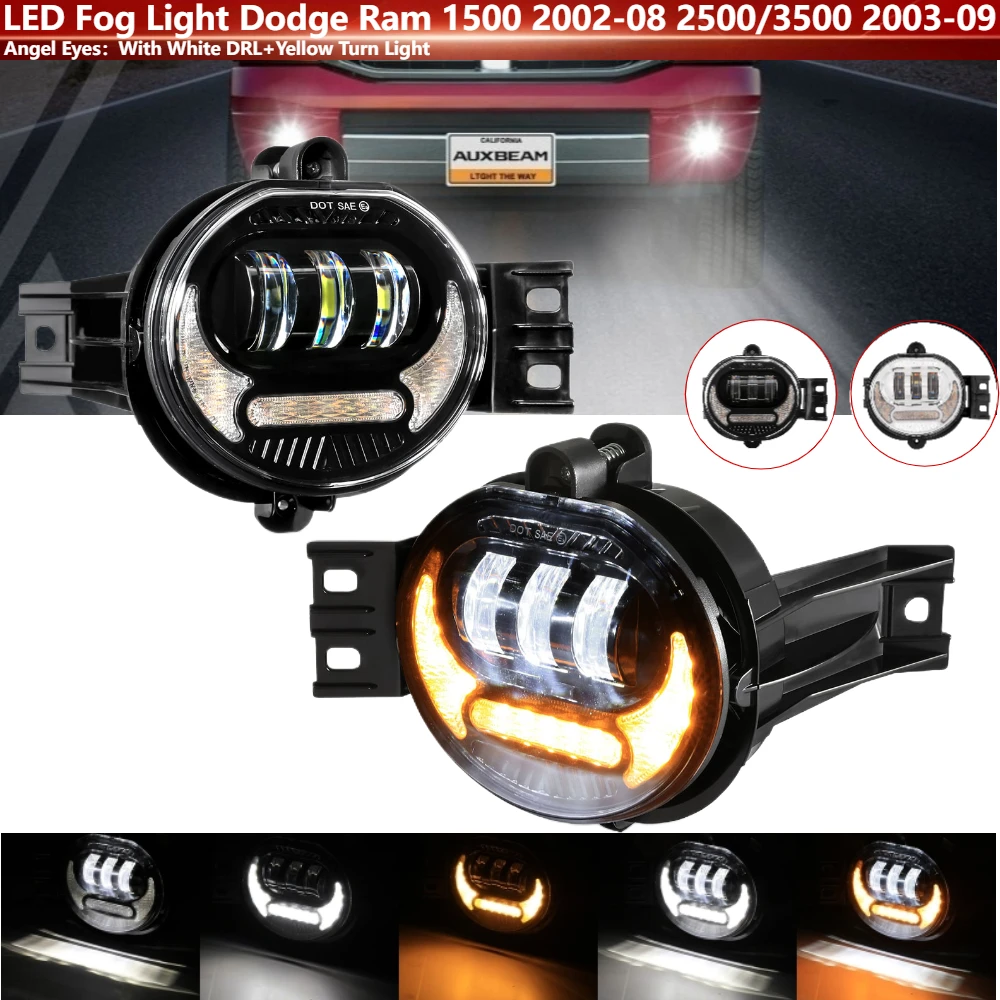 

LED Fog Light with DRL & Turn Signal for Dodge Ram 1500 2002-2008 2500 3500 2003-2009 Durango 2005-2006