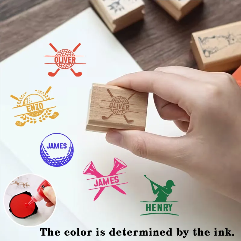 1PC Romantic Customized Name Wooden Seal ldeal for Festive Occasions Customizable Name Wooden Seal Daily Office Use