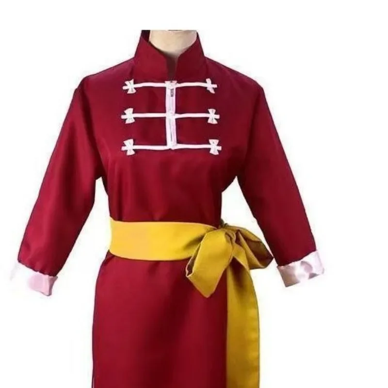 Kagura Kostum Cosplay Anime Gintama Femmes Jubah Rouge Kungfu Kostum Kawaii Seragam Aksesoris Ensemble