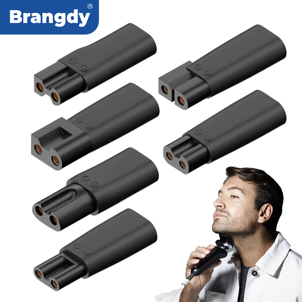 Brangdy 6 قطعة Type-C استبدال شاحن USB محول صالح لجميع أنواع مشابك الشعر الكهربائية أدوات تهذيب اللحية ماكينة حلاقة مصابيح مكتبية