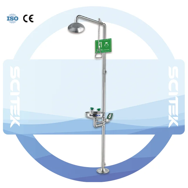 First-Aid Devices Corrosion Resistance Eye Wash Combined Emergency Shower for Laboratories