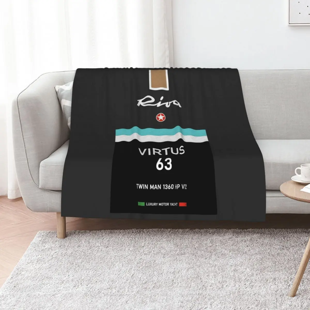 Riva Virtus 63 Aquarama Luxury Yacht Monaco Throw Blanket Furry Nap Quilt Camping Plush Plaid Blankets
