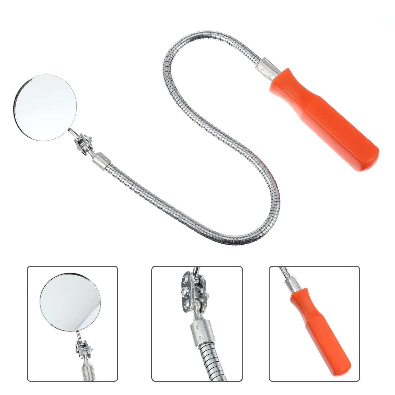 Espejo de inspección extensible, herramienta de inspección automática giratoria de 360 grados, flexible, para áreas difíciles de alcanzar, mantenimiento de vehículos, 1 Uds.