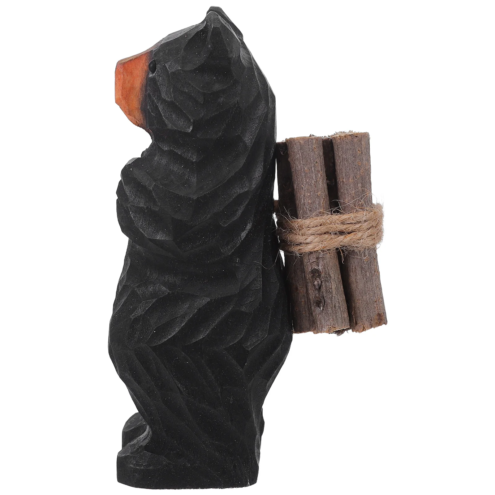 

Hand Carved Wood Bear Sculpture Mini Bear Statue Miniature Wood Carving Rustic Lodge Shelf Playroom Nursery Decor Wildlife