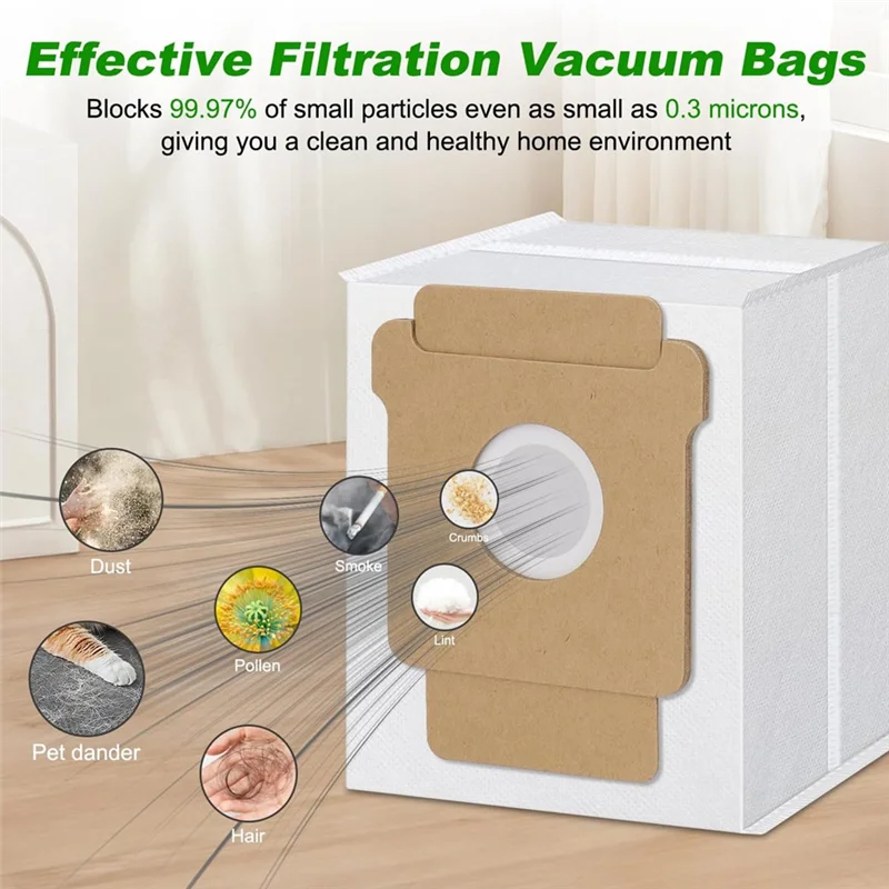 

RMWIN-For Irobot Roomba Vacuum 2 Essential Disposal Bag Accessories Kit Disposable Auto-Empty Dust Bin Bags