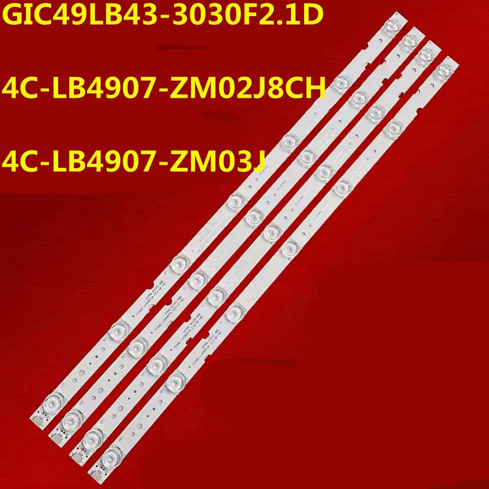 

60PCS LED Strip For GIC49LB43-3030F2.1D JL.D49071330-365AS-M 4C-LB4907-ZM03J 49A260 49A261 49A262 49A460 49UD6336 49UD6406