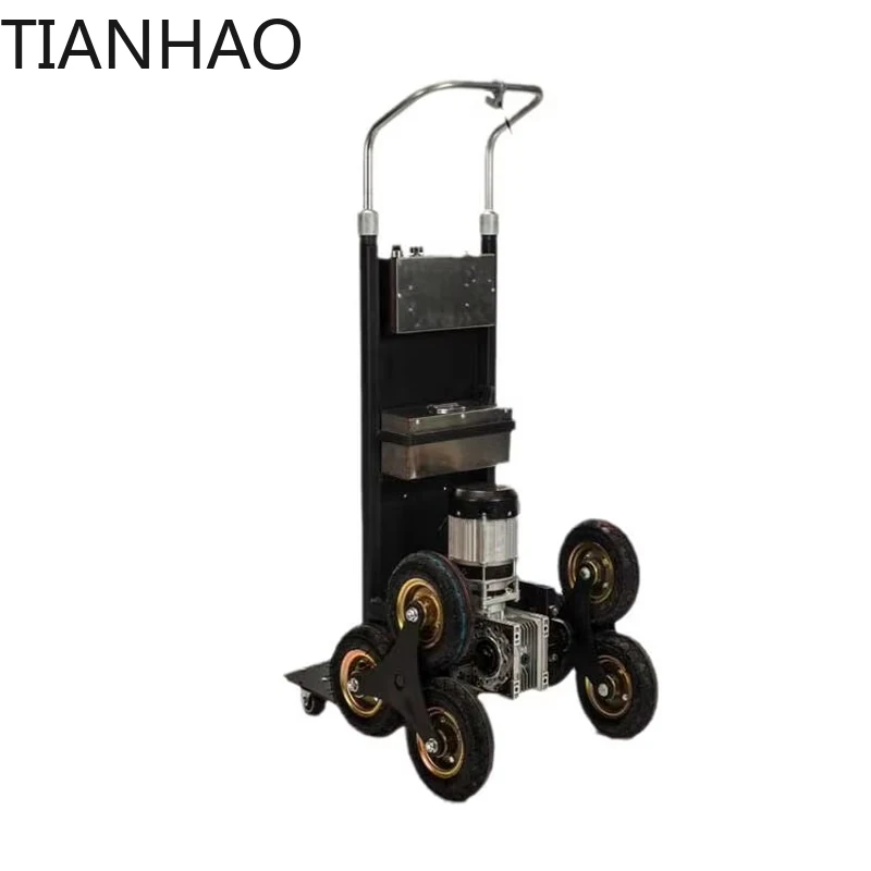 Electric Stair Climber Moving truck on 6 wheels Stair Climbing Tracked Transporter Foldable Trolley Cart up and down stair