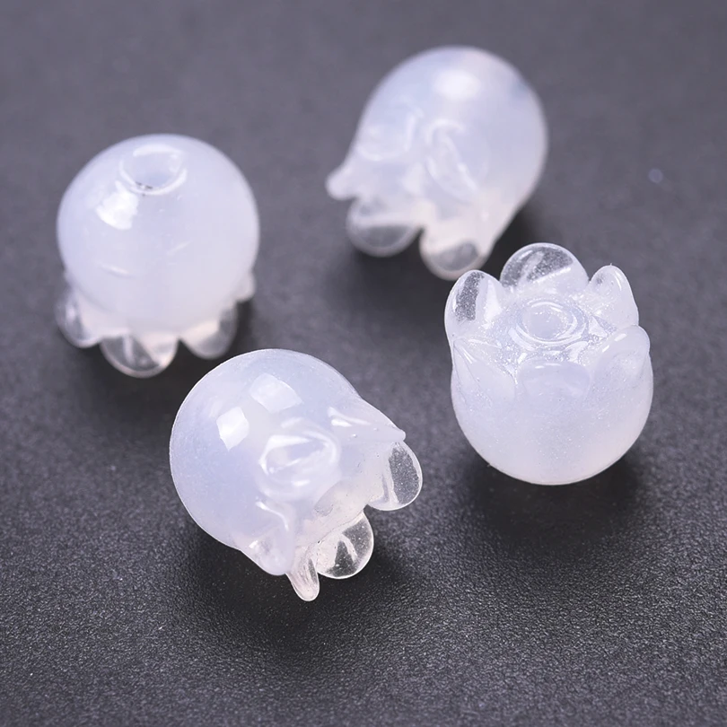 20pcs Marine Organism Six Colour Jellyfish Water Drop Glass Materials Beads Handmade Keychain Lampwork Material Accessories