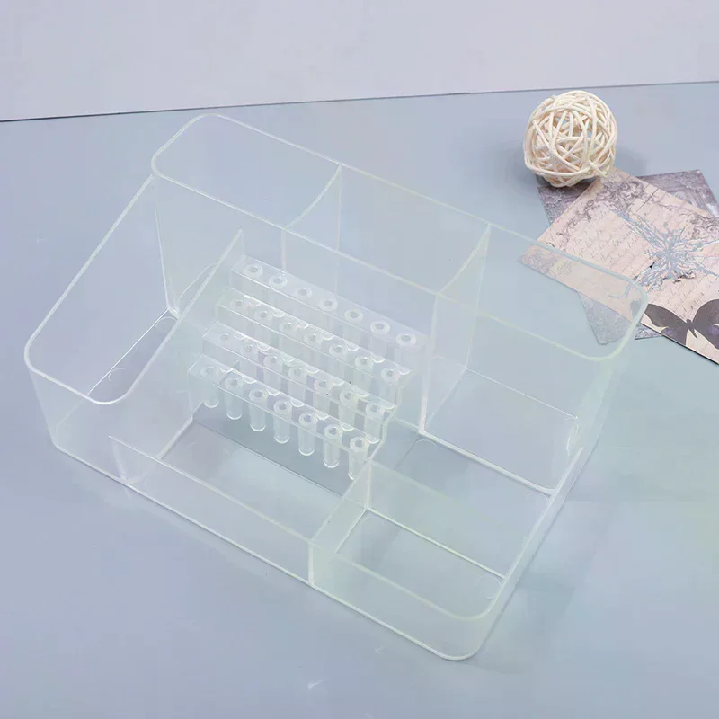 네일 아트 플라스틱 정리함 젤 폴리쉬 리무버 클리닝 코튼 패드 면봉 박스 보관 케이스 액세서리 도구 클린 데스크탑