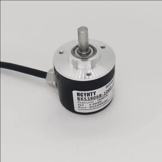 Incremental rotary encoder BKS3806B metal jacket 5-24VDC 100 300 600 800 1000 1024 1200  2000 2500