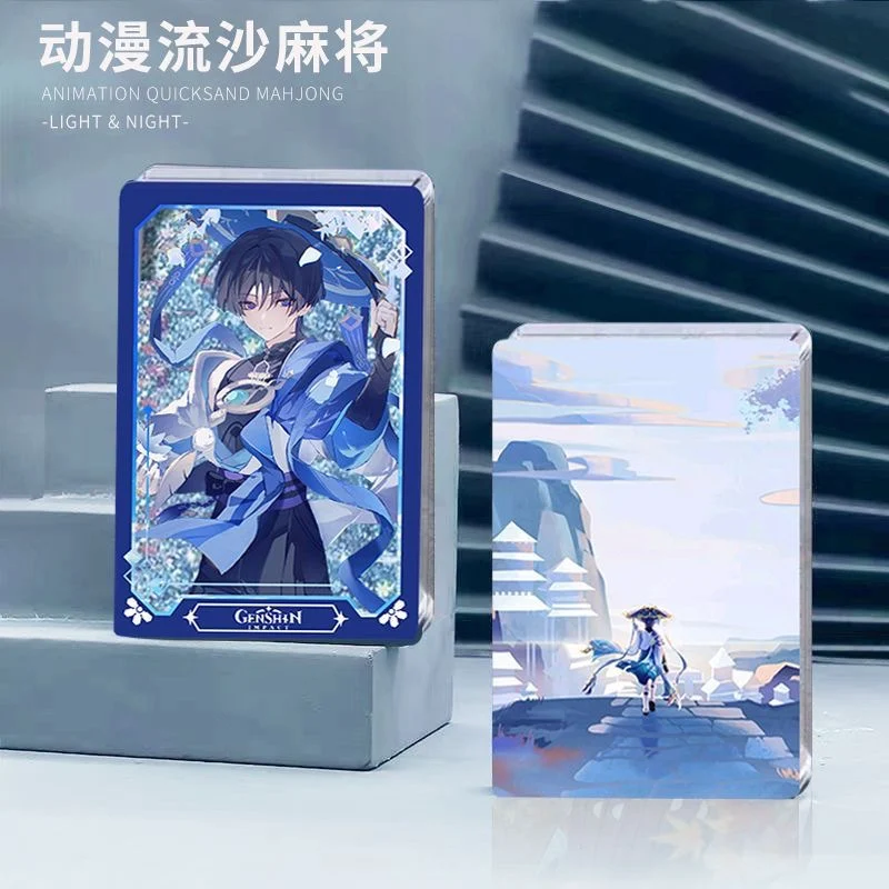 Anime Genshin Impact Wanderer odznaka Scaramouche akrylowe figurki mahjonga dekoracja biurka prezent urodzinowy