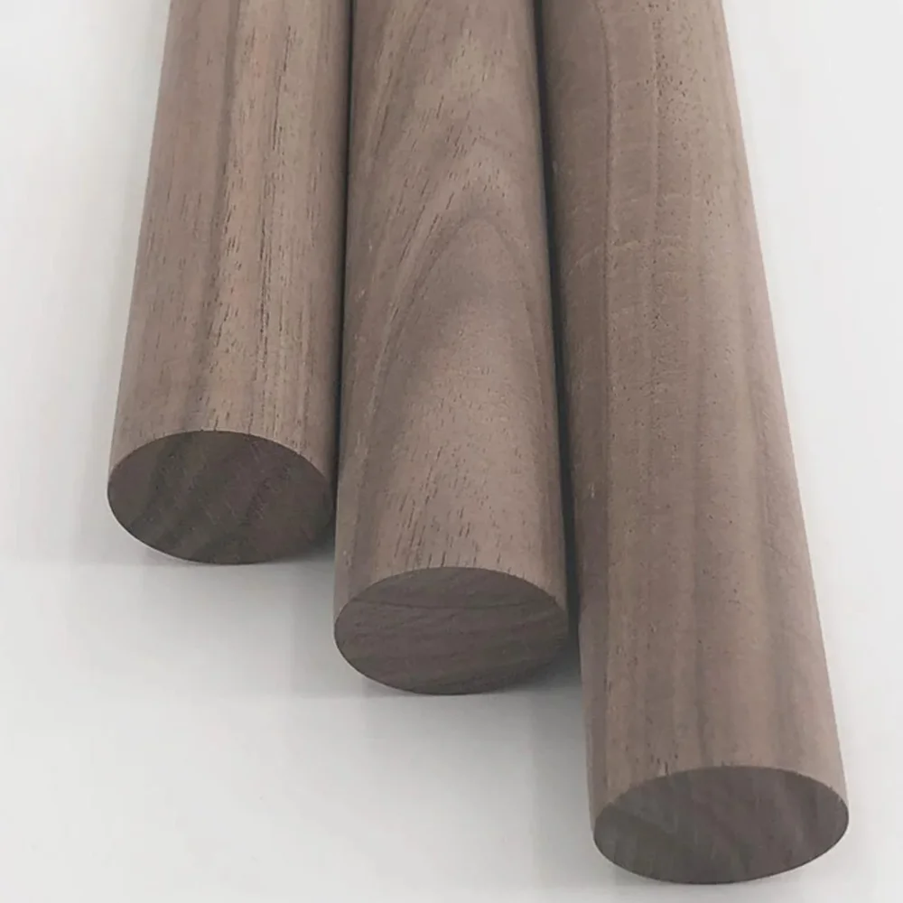 Diameter:4cm Length:30cm/ 40cm/50cm American Black Walnut Round Wood Stick Round wooden strip DIY Wood