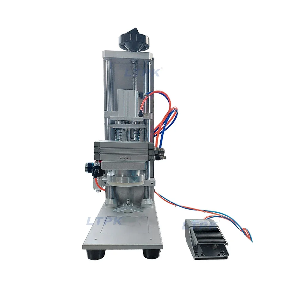 

Semi Automatic Pneumatic Metal Lid Capping Machine Plastic Glass Bottle Cans Jar Screwing Capping Sealing Packing Machine
