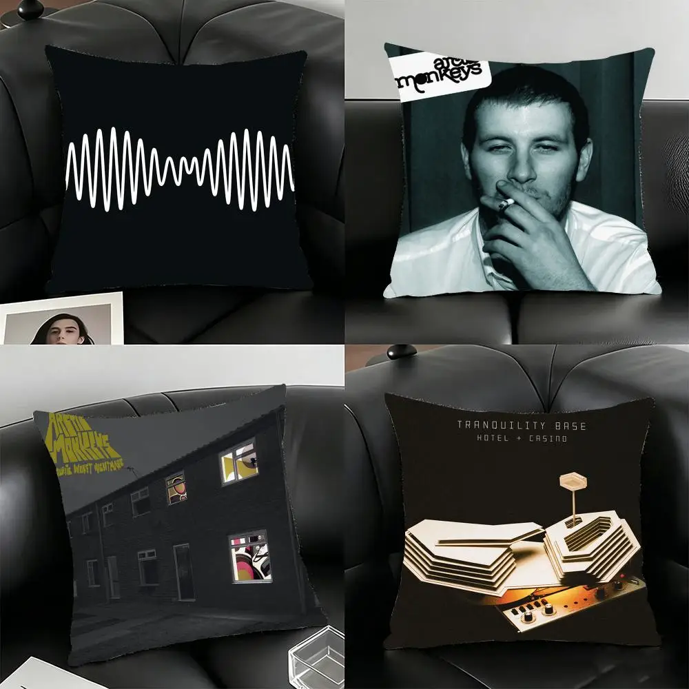 Band A-Arctic Monkeys Album Cushion Cover Soft Plush Pillowcase Double Sided Cushion Cover for Sofa Bedroom Home Decor Gift