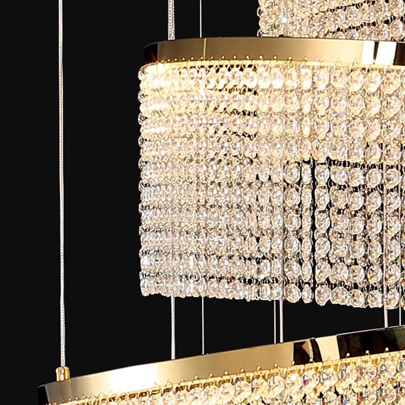 Modern home decoration crystal chandelier, stair Pendant lamp, living room Pendant lights, interior lighting