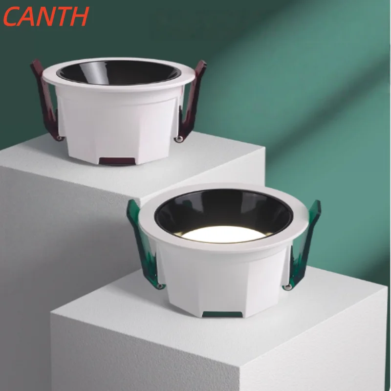 Anti-glare tube light, embedded home narrow-edge deep cup ceiling light, living room pendant light without main hole