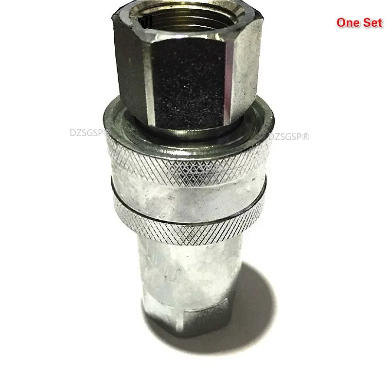 G thread quick coupling carbon steel plug metric high pressure tubing hydraulic quick coupling self-locking socket connector