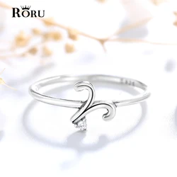 Real 925 Sterling Silver Vintage Twelve Constellation Aries Small Rings for Woman Zirconia for Women Girls Gift 2021 Trendy