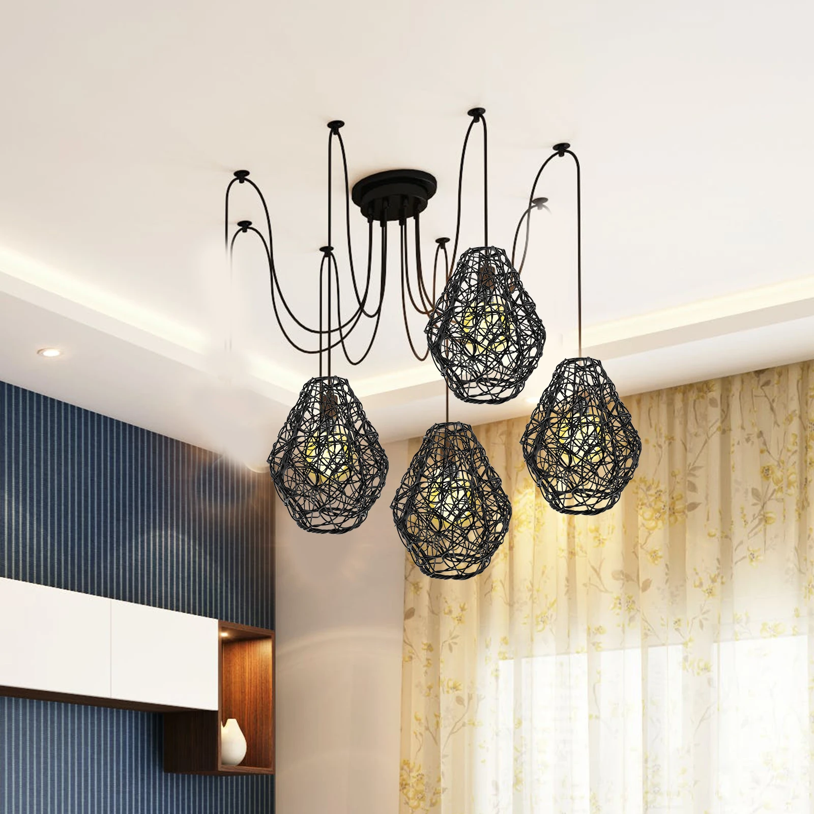 

Chandelier Lamp Shades Replacement European Style Hanging Lights Lampshade Home Decor Plastic Ceiling Cover Bedroom Fixture