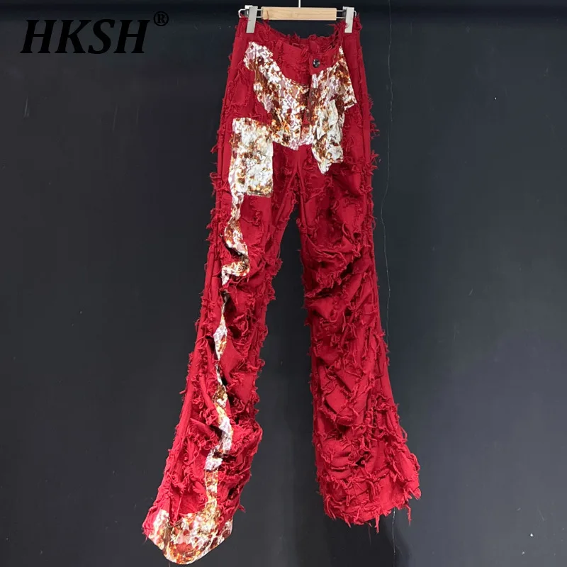 

HKSH Spring Autumn New Man Unisex Tide Original Design Safari Style Fashion Waste Land Loose Casual Chic Casual Pants Ins HK5580