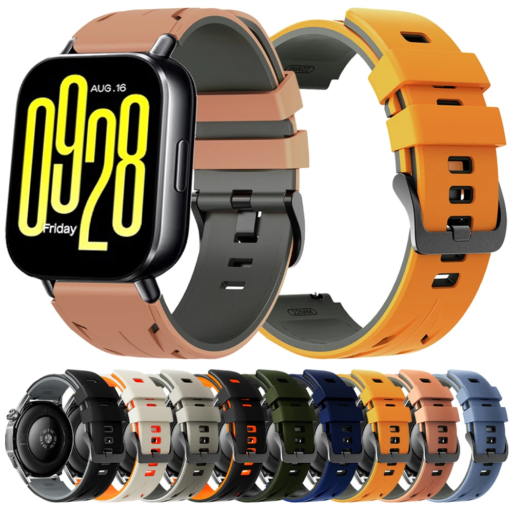 22Mm Silicone Strap…