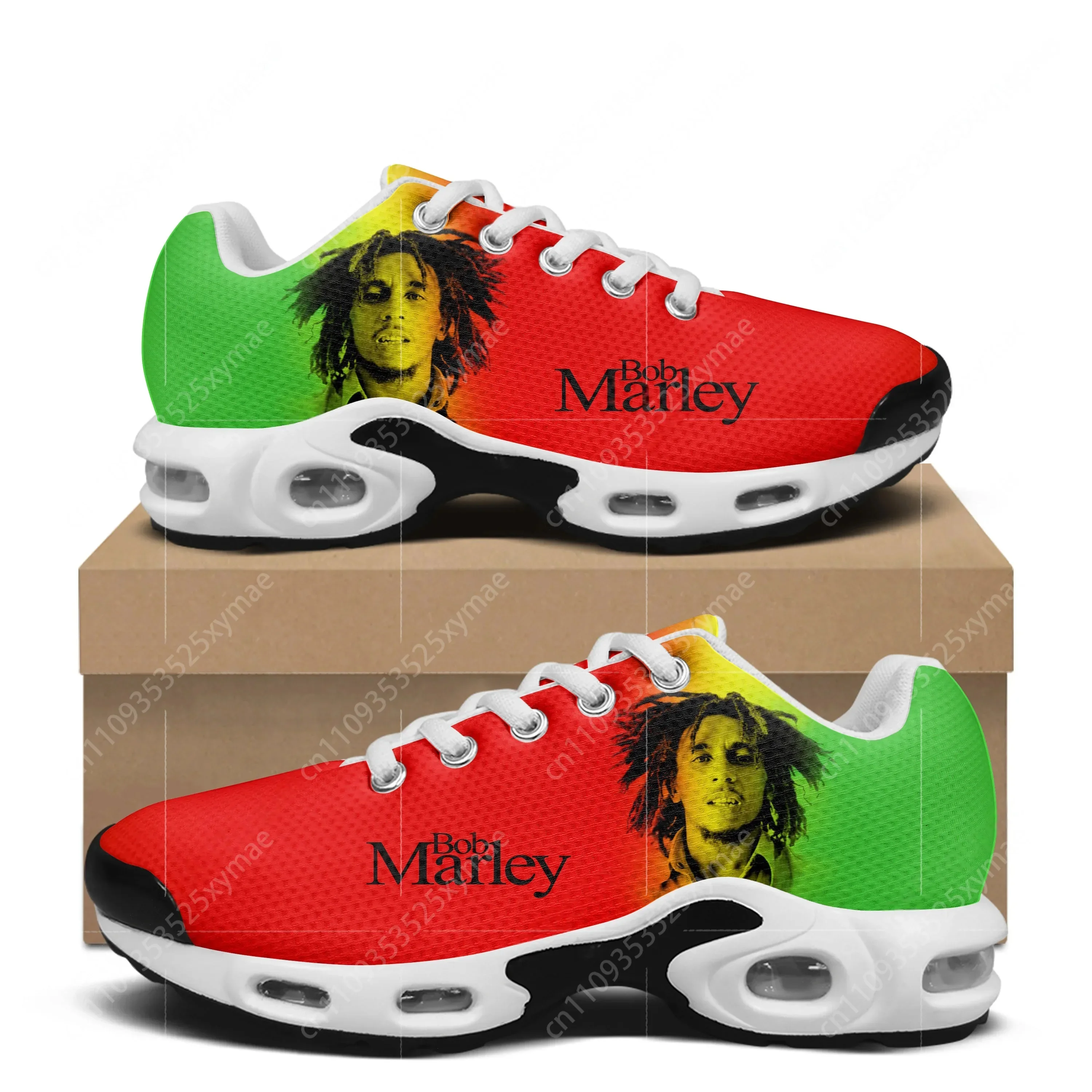 

B-Bob M-Marley Air Cushion Sneakers Reggae Rock Jamaica Singer Mens Womens Lightweight Sports Shoes Custom Leisure Mesh Sneaker