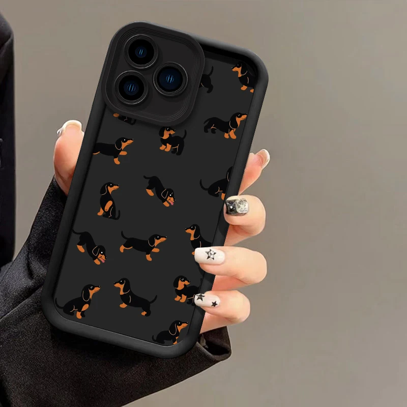 Dachshund Silhouette Dog Phone Case For Tecno Spark 50 20 40 Pro Plus 10C 20C 30C 40C 6 GO 2025 Silicone Lens Protect Cover Capa