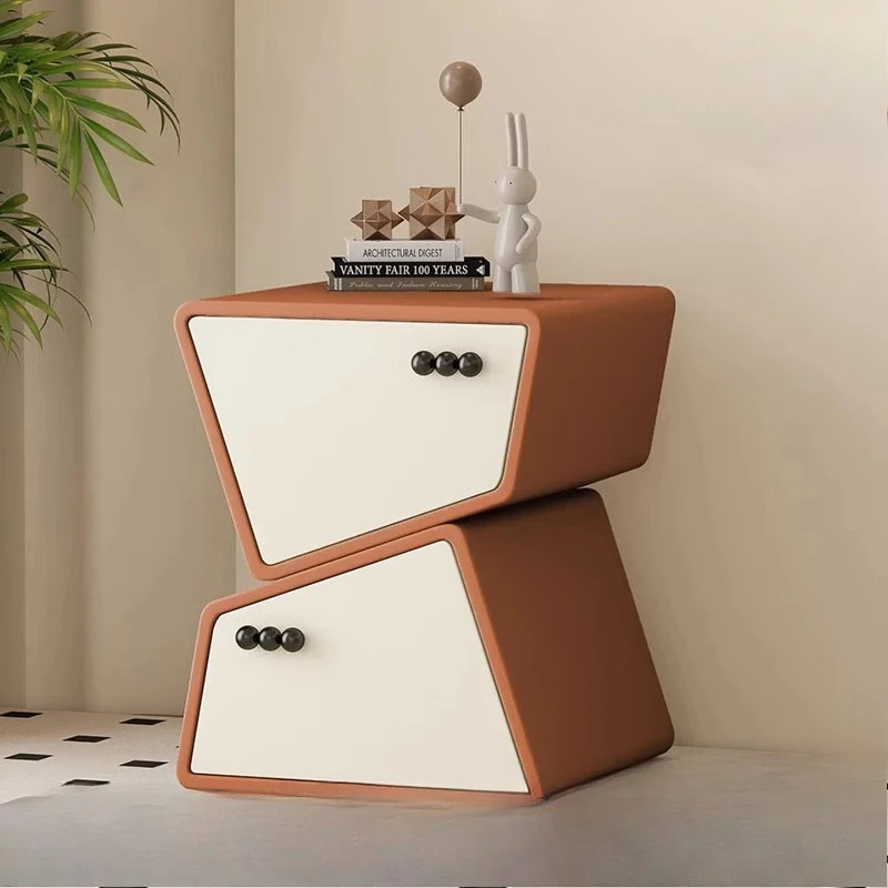 

Solid wood bedside table, bedroom creative locker