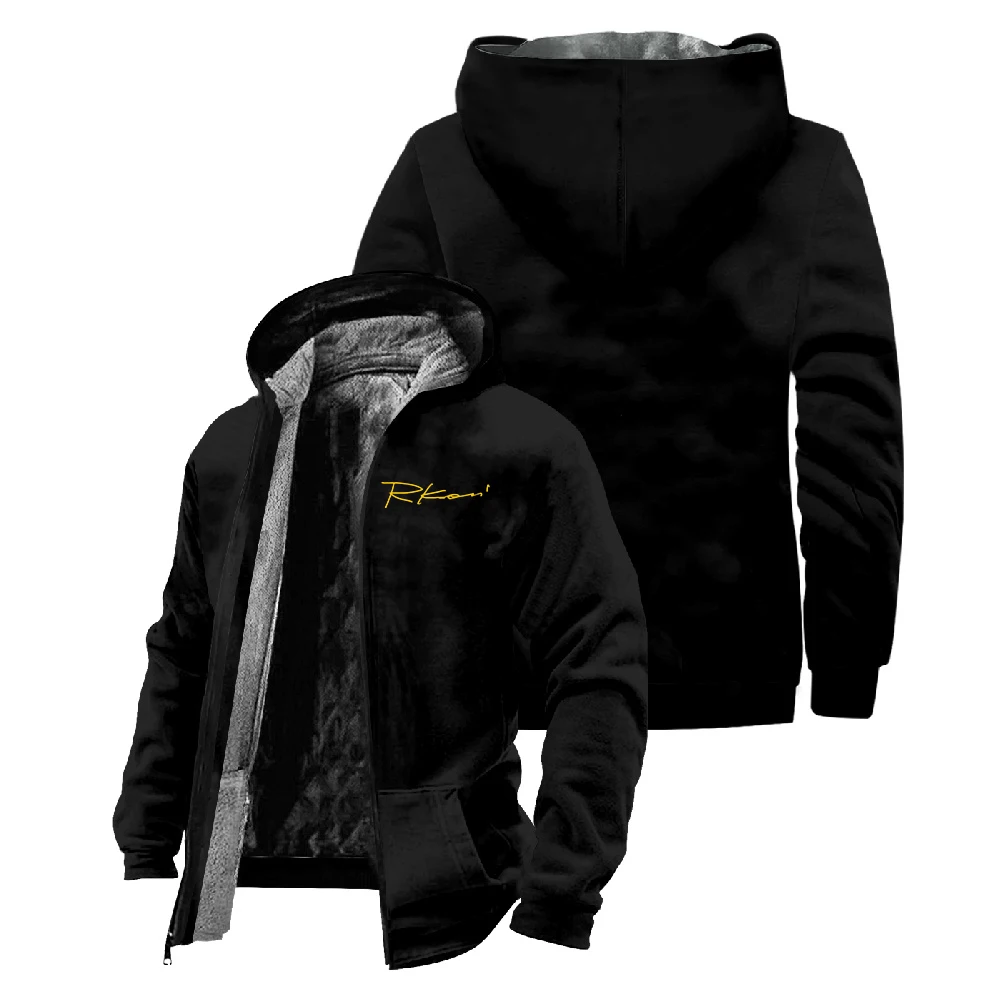 GF Rkomi شعار قلنسوة بسحاب لايف 2025 Merch كم طويل ملابس الشارع الشهير النساء الرجال سترة سترات للجنسين معطف الشتاء #1