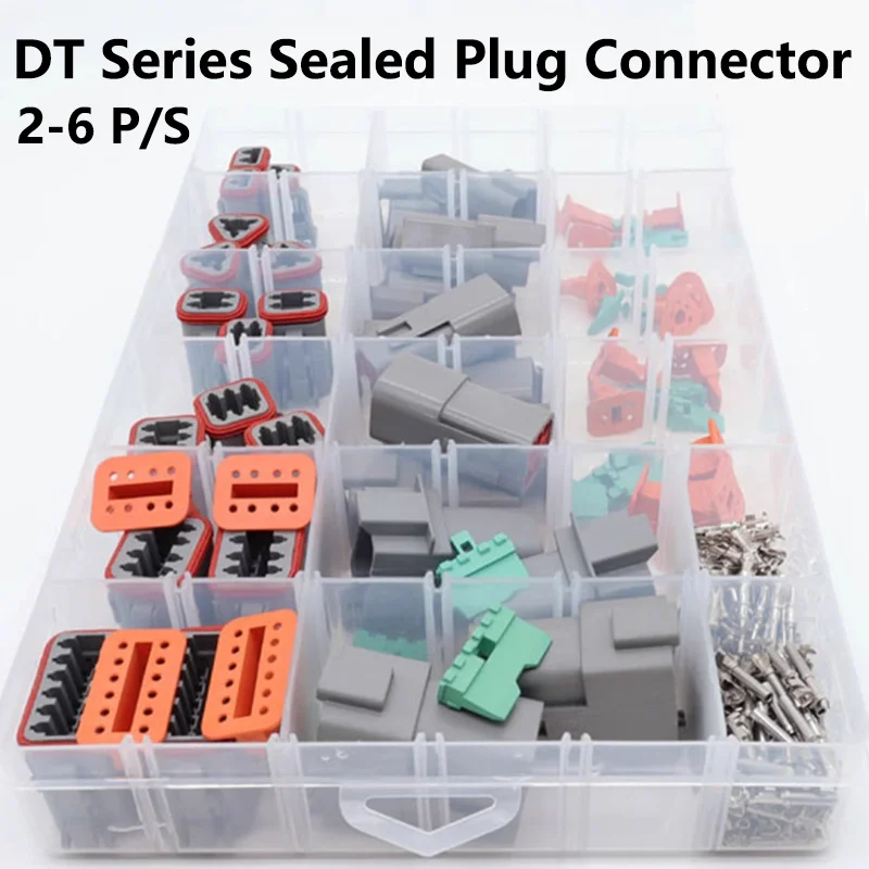 

588Pcs Deutsch DT Series Waterproof Wire Connector Kit 2-6P DT06-2S DT04-2P Automotive Sealed Plug Connector With Terminals